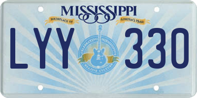 MS license plate LYY330