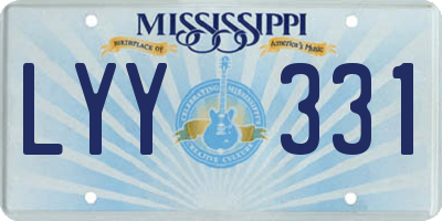 MS license plate LYY331