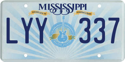 MS license plate LYY337