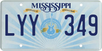 MS license plate LYY349