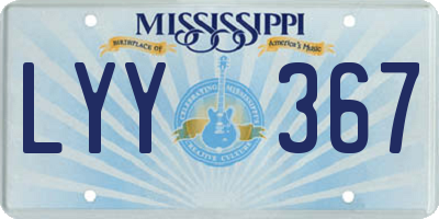 MS license plate LYY367