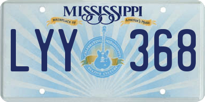 MS license plate LYY368