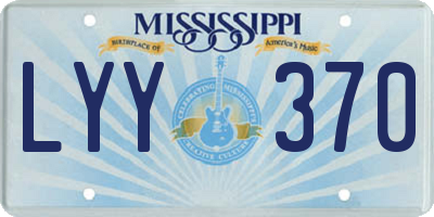 MS license plate LYY370