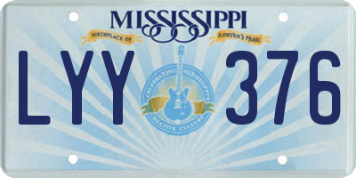 MS license plate LYY376