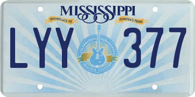MS license plate LYY377