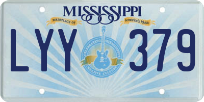 MS license plate LYY379