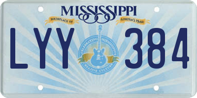 MS license plate LYY384