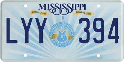 MS license plate LYY394