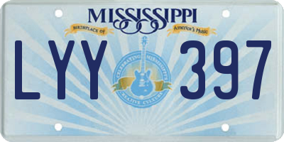 MS license plate LYY397