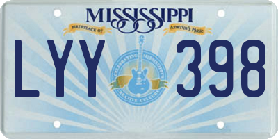 MS license plate LYY398