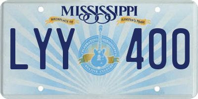 MS license plate LYY400