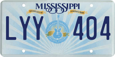 MS license plate LYY404