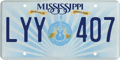 MS license plate LYY407