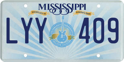 MS license plate LYY409