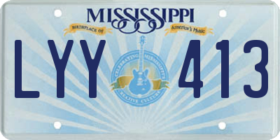 MS license plate LYY413