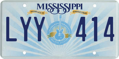 MS license plate LYY414