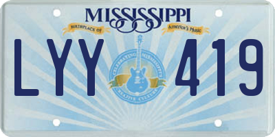 MS license plate LYY419