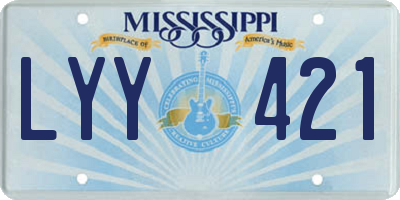 MS license plate LYY421