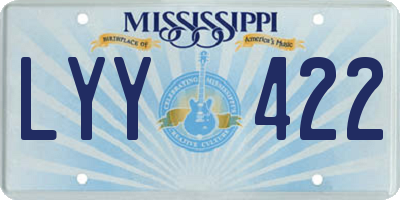 MS license plate LYY422