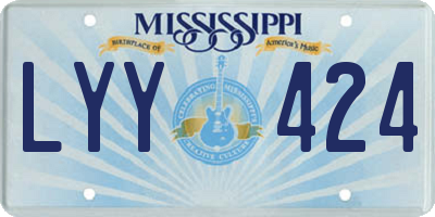 MS license plate LYY424