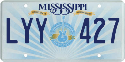 MS license plate LYY427