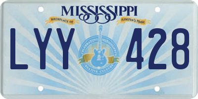 MS license plate LYY428