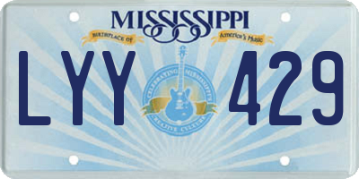 MS license plate LYY429