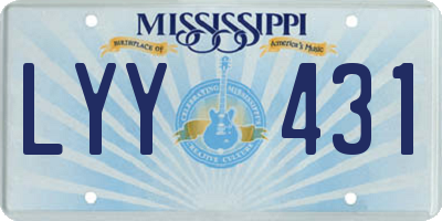 MS license plate LYY431