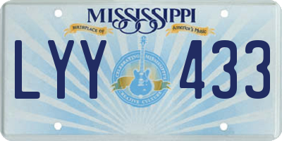 MS license plate LYY433