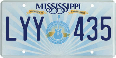 MS license plate LYY435