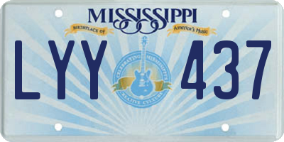 MS license plate LYY437