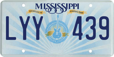 MS license plate LYY439