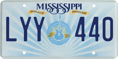 MS license plate LYY440
