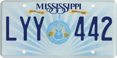 MS license plate LYY442