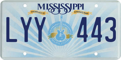 MS license plate LYY443