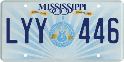 MS license plate LYY446