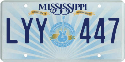 MS license plate LYY447
