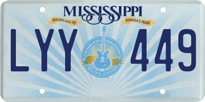 MS license plate LYY449