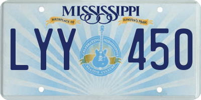 MS license plate LYY450
