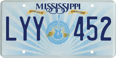 MS license plate LYY452