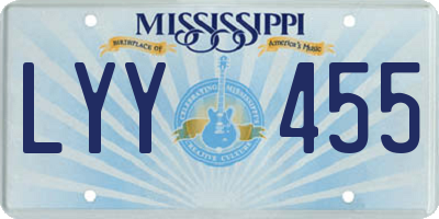MS license plate LYY455