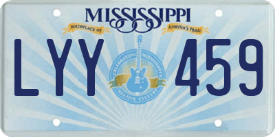 MS license plate LYY459