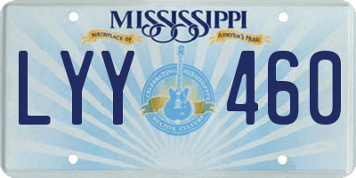 MS license plate LYY460