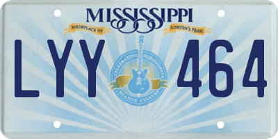 MS license plate LYY464