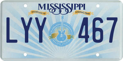 MS license plate LYY467