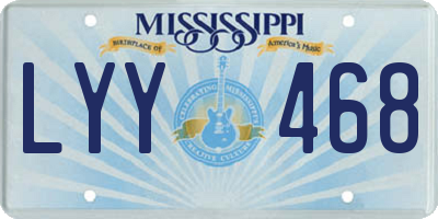 MS license plate LYY468