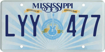 MS license plate LYY477