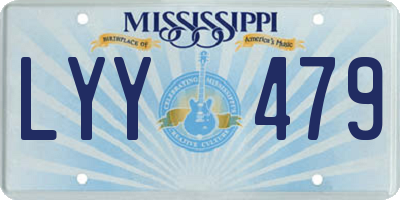 MS license plate LYY479