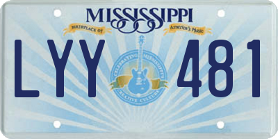 MS license plate LYY481