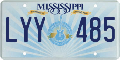 MS license plate LYY485